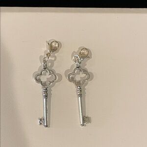 Origami Owl Silver Key Dangle